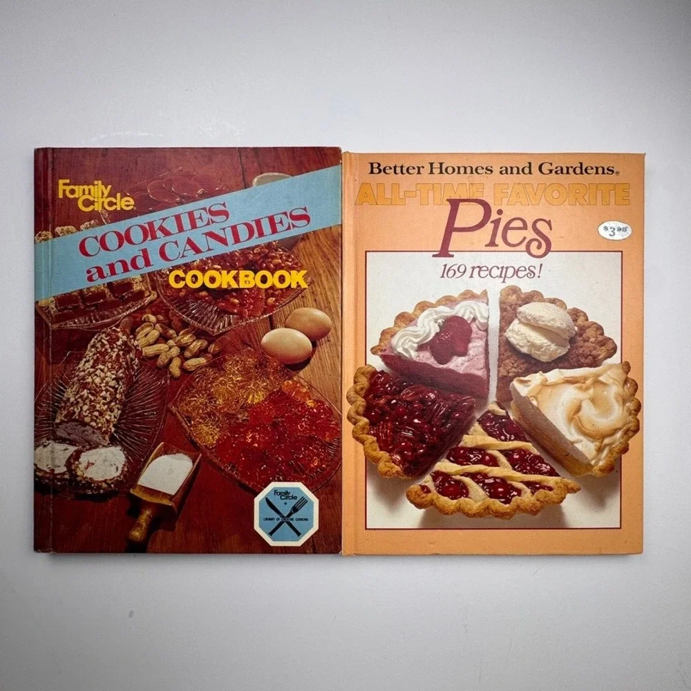 Vintage 1970 Cookbook Lot Family Circle Cookies Candies Better Home Gardens Pies